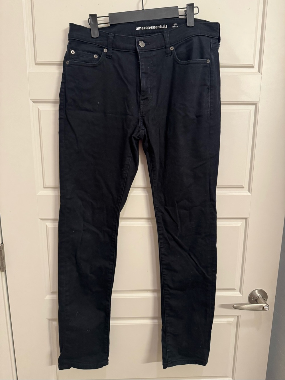 Amazon Essentials Men’s Black Slim Jeans Size 32/32
